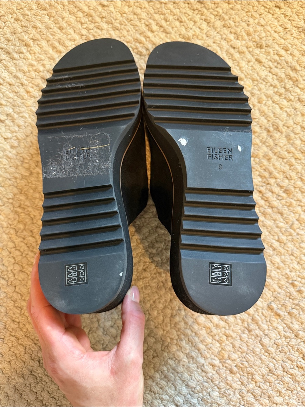 Eileen Fisher Black Slip-On Loti Mule Clogs - Picture 9 of 9